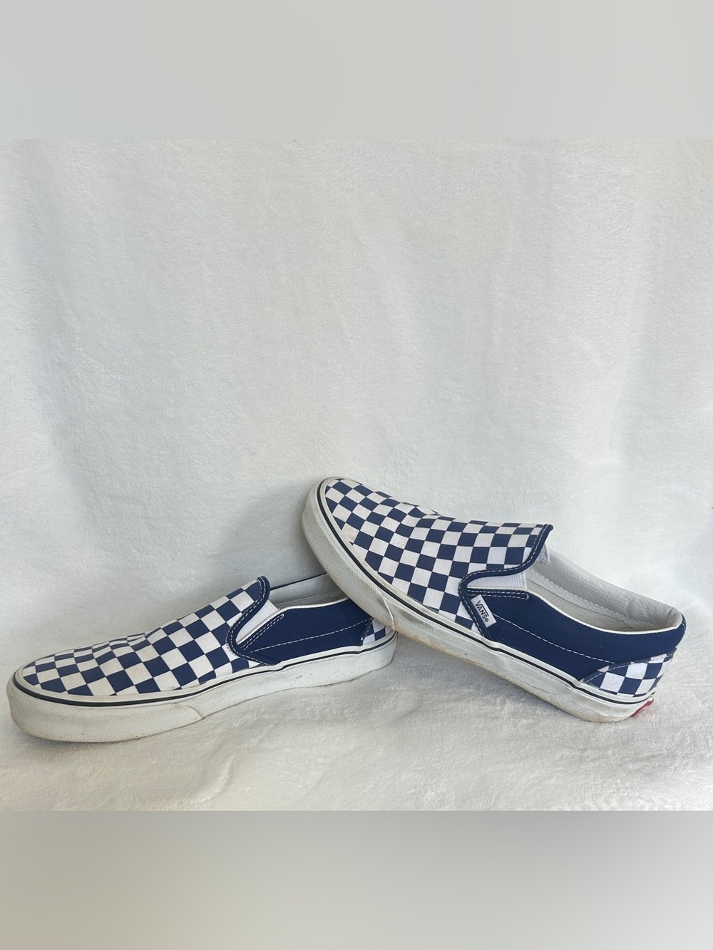 Vans Slip-On Checkerboard Sneakers - Navy & White